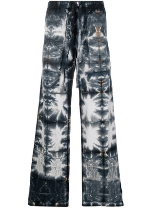 PANTALONE BAGGY IN COTONE CON STAMPA TIE-DYE