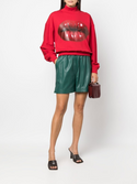 SHORTS IN PELLE CON COULISSE